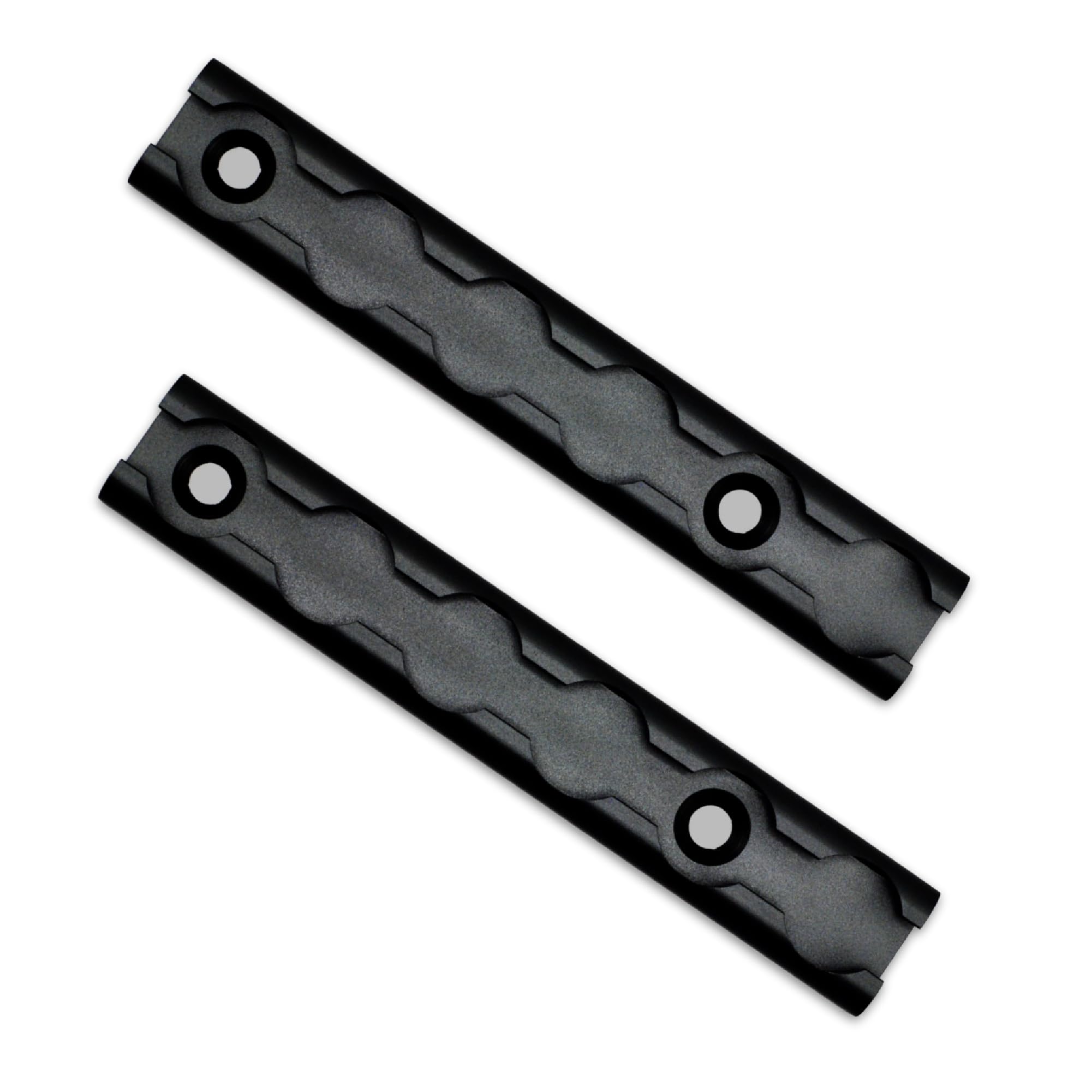 VanEssential Venture Track T-6 Aluminium L-Track Black Anodized (Semi Circle Profile) 6" - 2 Pack