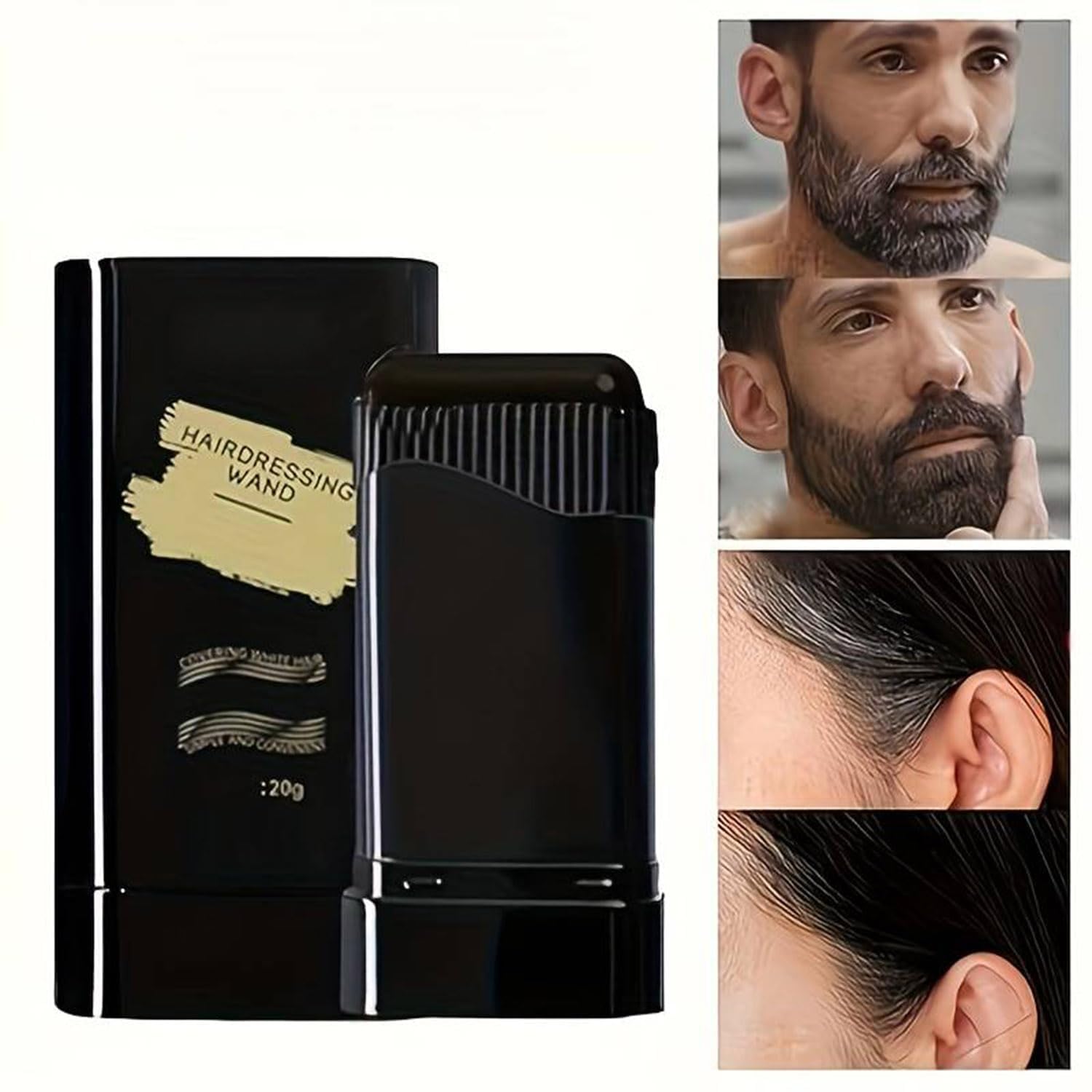 CloudBliss Temporary Hair Dye Stick for Adults, Quickly Covers Dry Hair Effectively, Easy to Apply And Wash Out, Easy Application for All Hair Types, Hair Dye Stick (Black, 20 g) 1