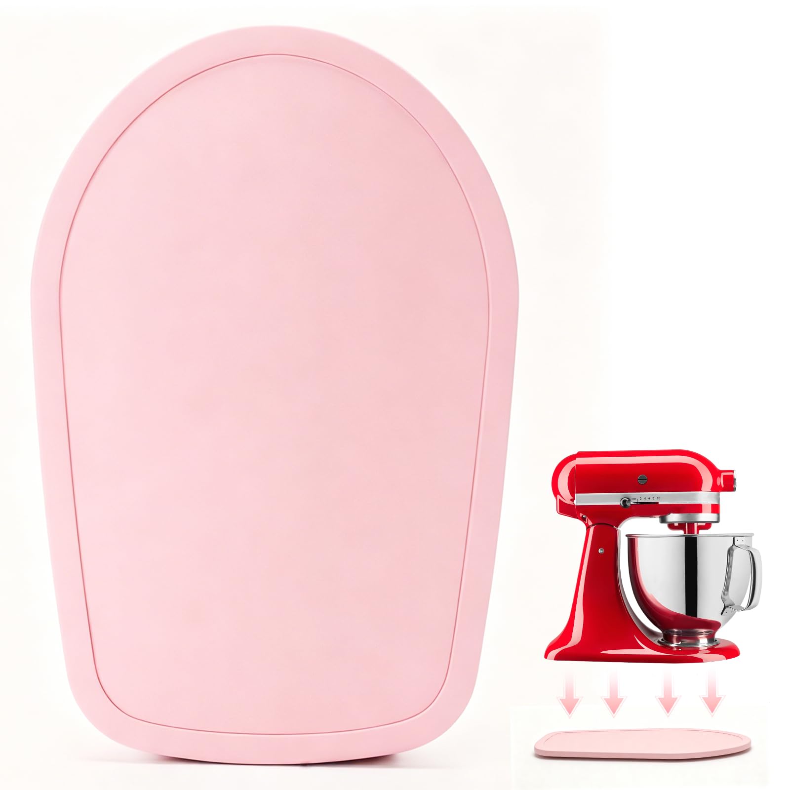 Mixer Slider Mat for Tilt Head Kitchen Aid 4.5-5 Qt Stand Mixer, Pink