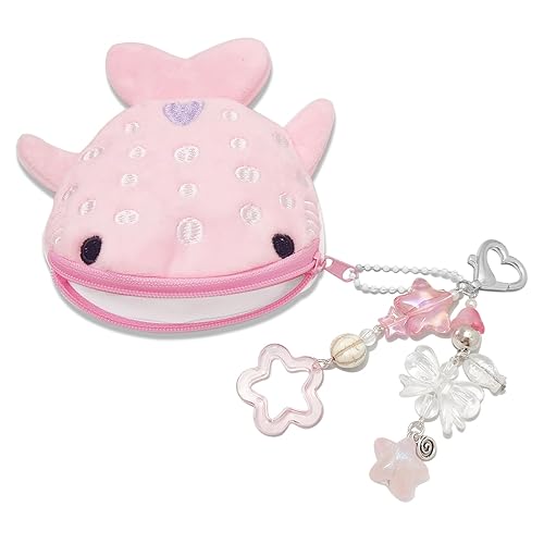 Cute Keychain Whale Shark Coin Purse Keychain,Kawaii Plush Change Purse