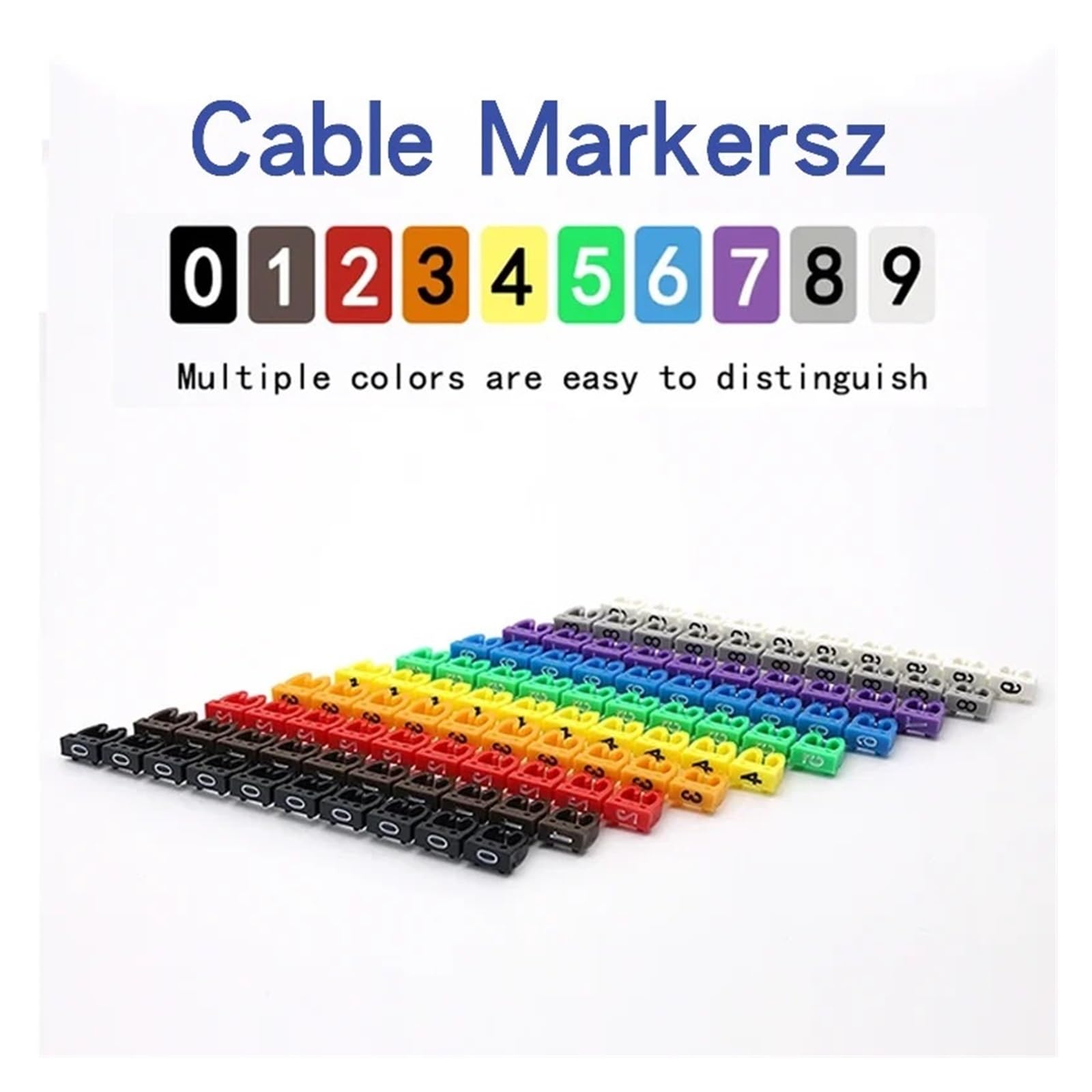 Generico Kit di numerazione Cavi, marcatori di Cavi elettrici con Set di Numeri e Lettere (0-9 A-z)