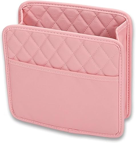 Miniatura 9 de Organizador de respaldo de asiento de automóvil, de piel sintética, bolsillo de almacenamiento para colgar del asiento trasero del vehículo, Negro