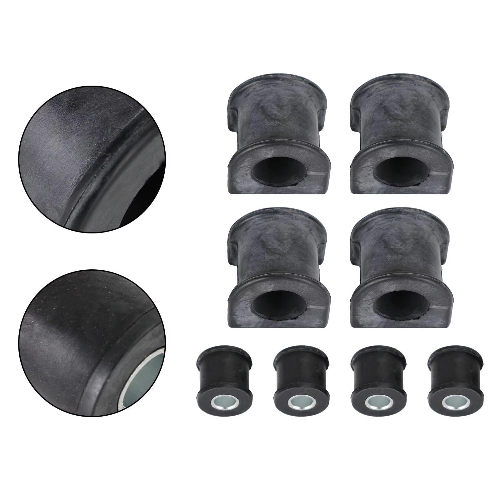 Compatible Con Land Para Cruiser 80 Series 1993-1997 8 Piezas Kit Buje Soporte Barra Estabilizadora Delantera Trasera C210-A008-BLK