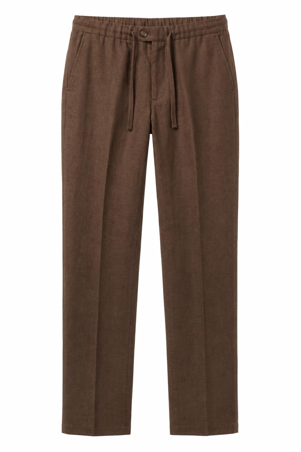 Men's Drawstring Tapered Trousers with Elasticated Waist-picture-19