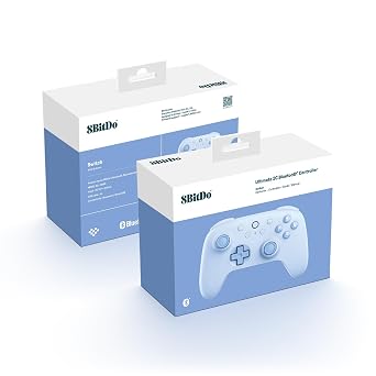 8BitDo Ultimate 2C Bluetooth Controller for Switch/Switch 2,Hall Joysticks | Wake-up Switch 1,Non-linear Digital Triggers,Remappable L4/R4 Bumpers,6-axis Motion Control/Rumble Vibration - Blue