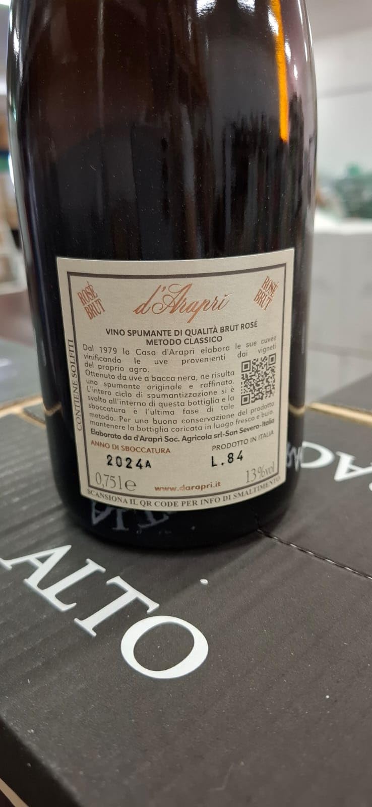 Spumante Metodo Classico Brut Rosé - D'Araprì