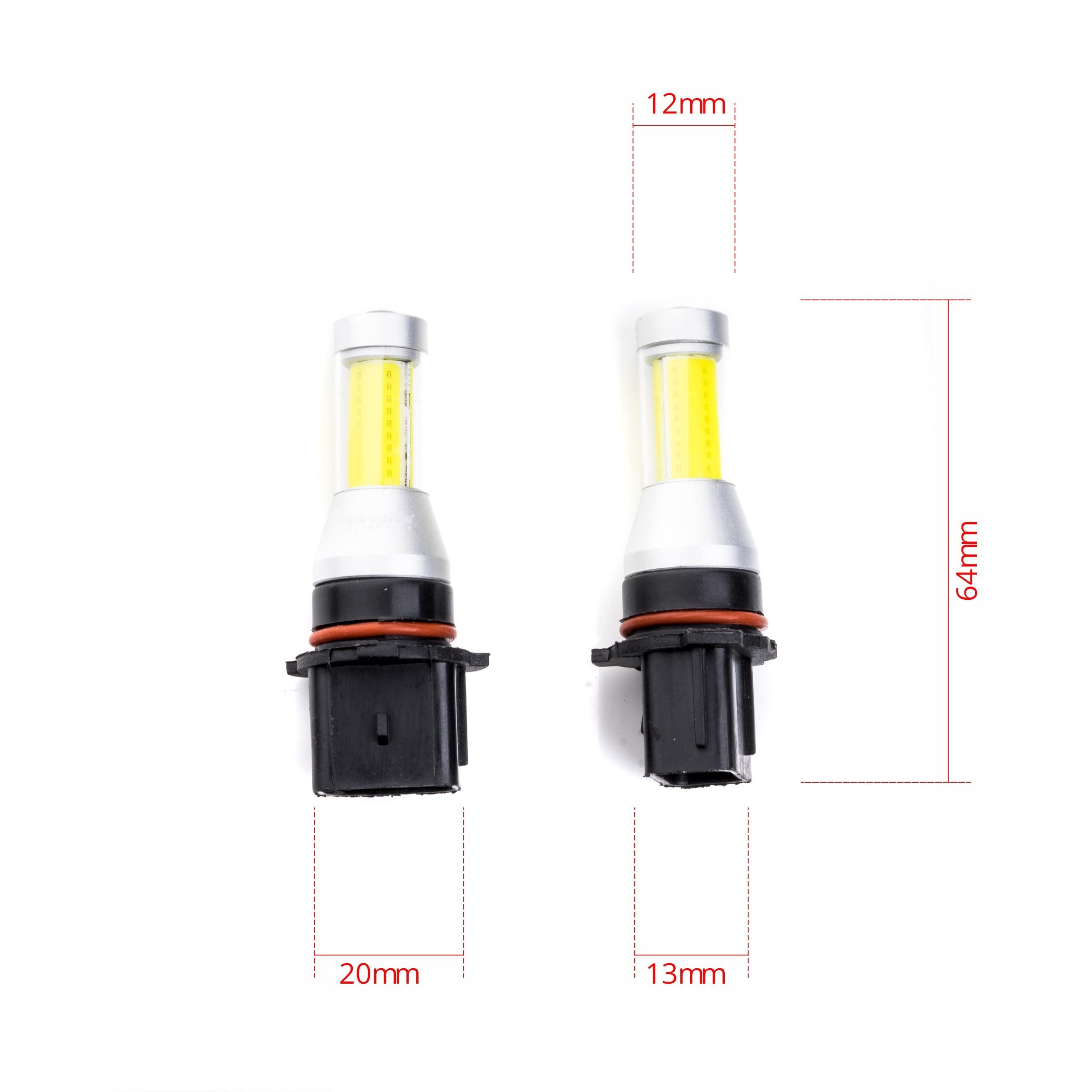 EinParts PSX26W LED Lampadine 6000K (Bianco) 9V-32V per Auto 1 diodo 360° x COB LED, PG18.5D-3
