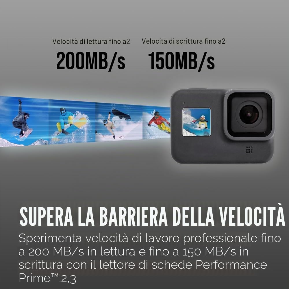 PNY 512GB PRO Elite Prime C10 U3 V30 A2 microSDXC Scheda di Memoria Flash