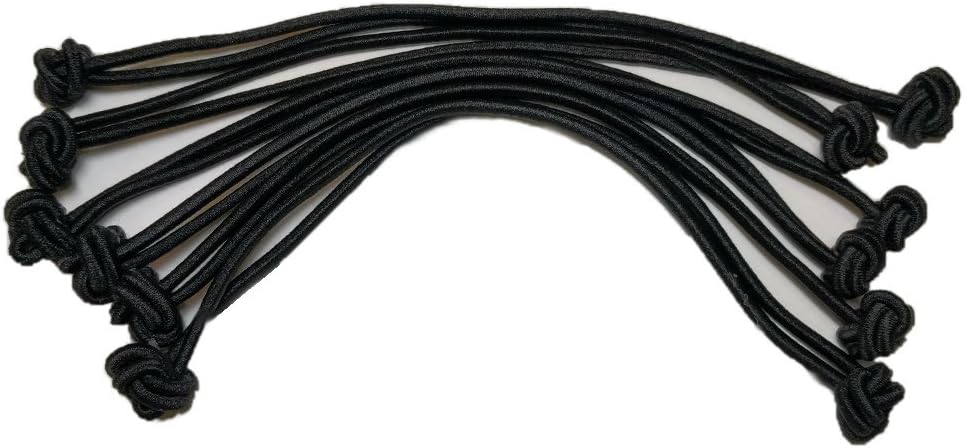 Knotted Hair Tie Set of 6 // great for natural hair, dreadlocks and thick hair (Black)