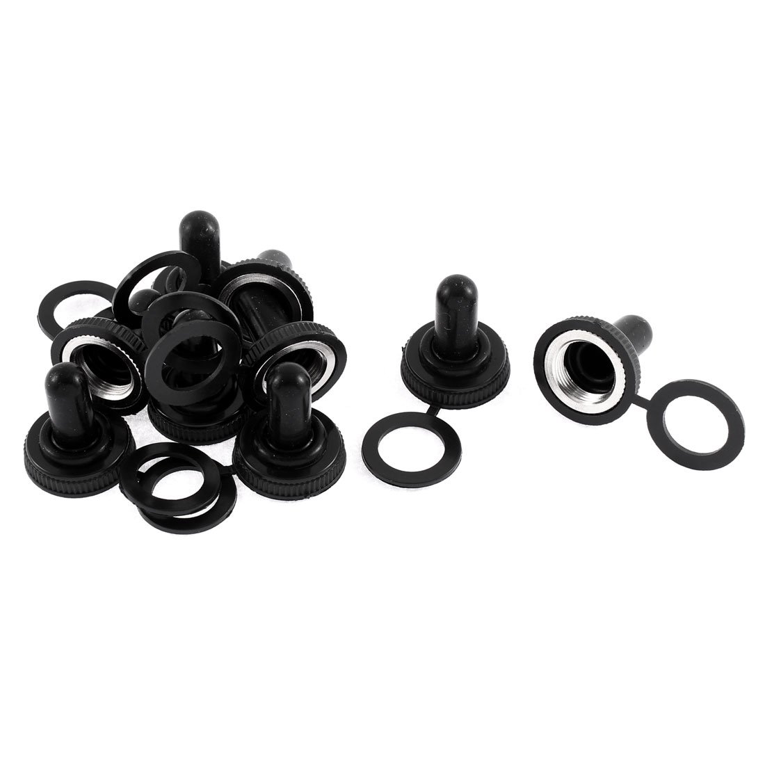 Uxcell Black Sourcingmap 9Pcs 12Mm Mini Toggle Switch Waterproof Rubber Cover Boot Cap