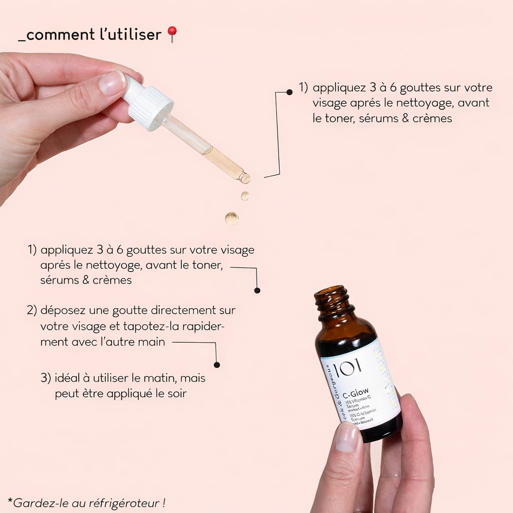 Geek & Gorgeous - C-Glow - Sérum à 15% de vitamine C + acide férulique & vitamine E, protège contre les dommages environnementaux, stimule le collagène & unifie le teint - tous les types de peau, Pack
