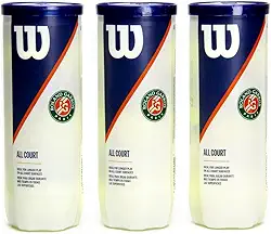 Bola de Tênis Wilson Roland Garros All Court - Pack com 3 Tubos