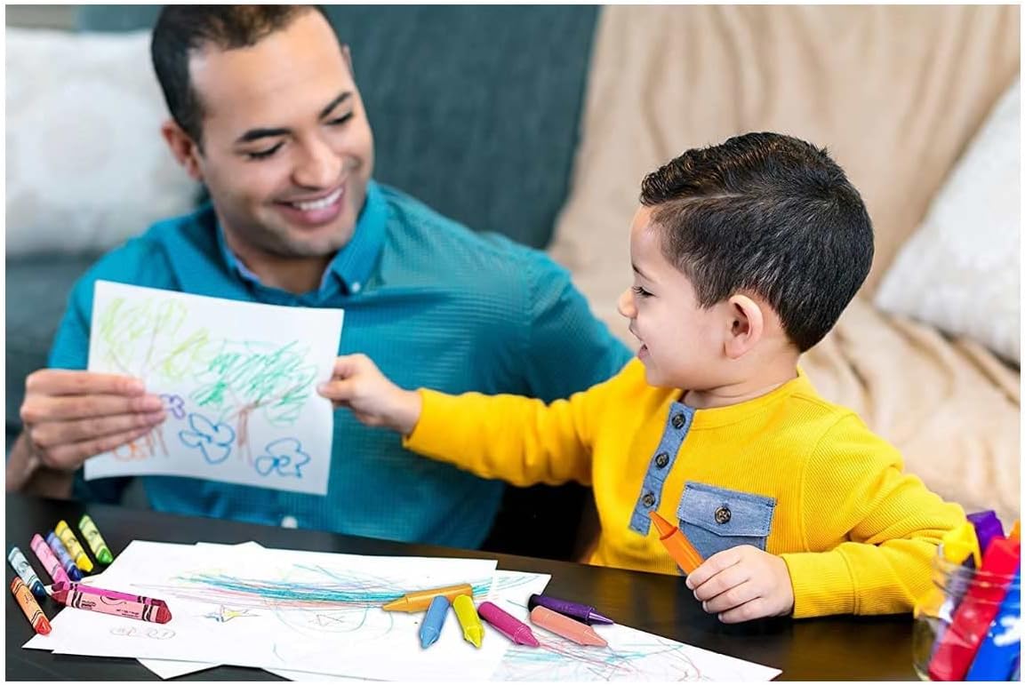 Crayola Maxi Crayons de Cire (24 Couleurs): Libérez la Créativité des Enfants dès 1 An - Image détaillée