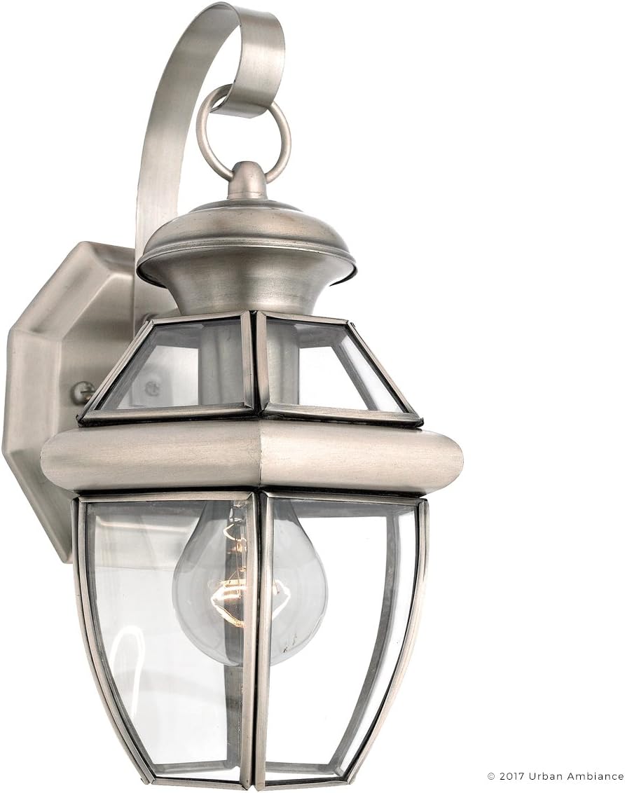 🛒 Crаzу Dеаlѕ Luxury Colonial Outdoor Wall Light, Small Size: 11.5H x 7W, with Tudor Style Elements, Versatile Design, Classy Aged Silver Finish and Beveled Glass, UQL1141 by Urban Ambiance Flаѕh Sаlе Luxury Colonial Outdoor Wall Light, Small Size: 11.5H x 7W, with Tudor Style Elements, Versatile Design, Classy Aged Silver Finish and Beveled Glass, UQL1141 by Urban Ambiance