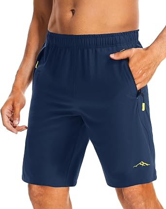Men's Quick Dry Running Shorts Lightweight Breathable Sport-Shorts for Training, Workout, Outdoor Activities