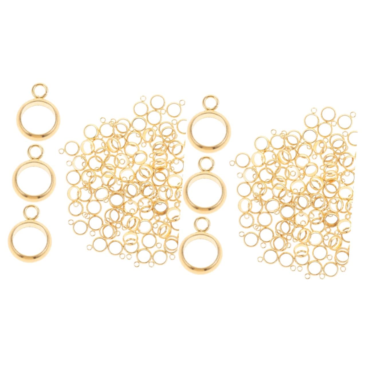 Perles despacement en acier inoxydable EXCEART durables pour création bijoux