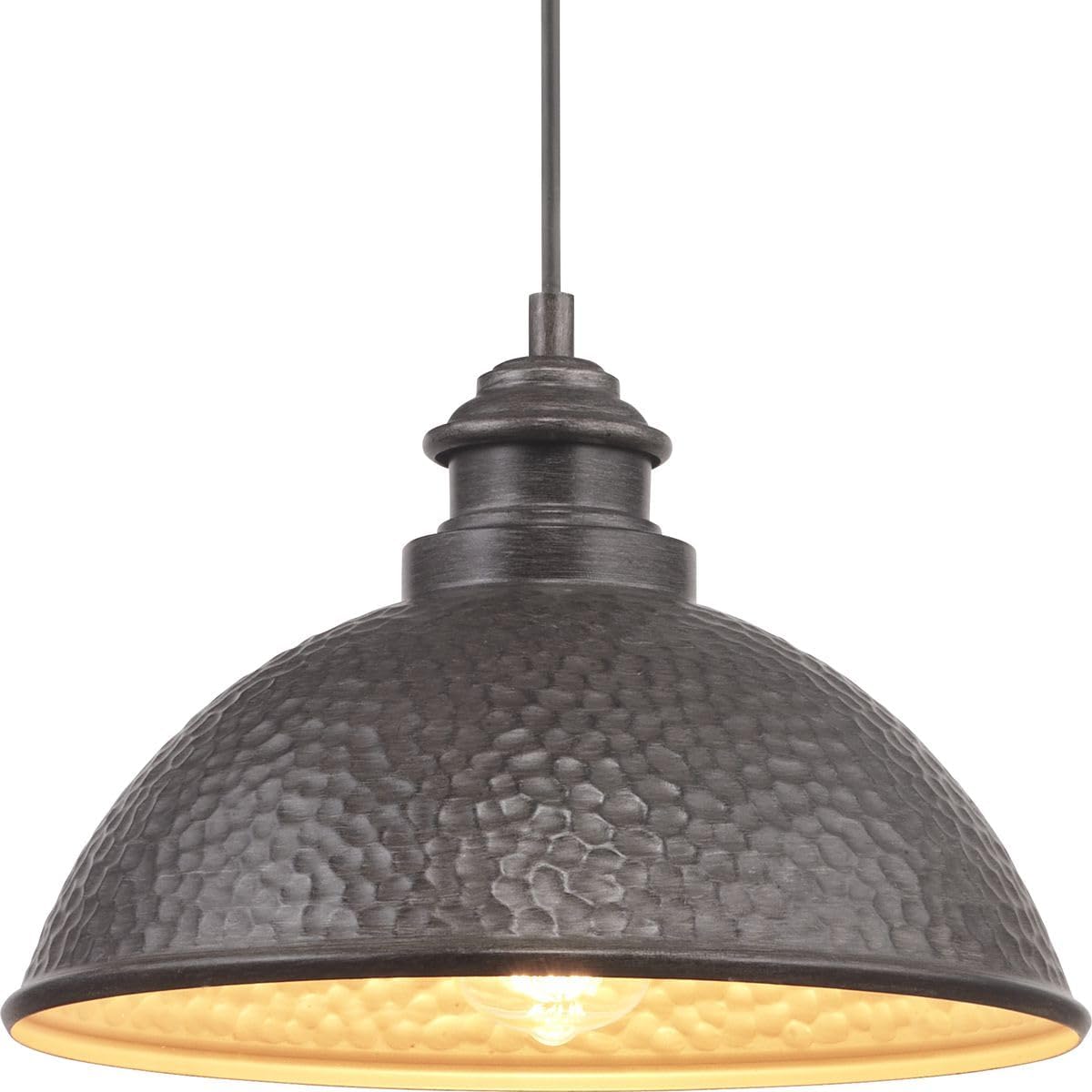 Progress Lighting Englewood Collection 1-Light Farmhouse Outdoor Hanging Lantern Light Antique Pewter