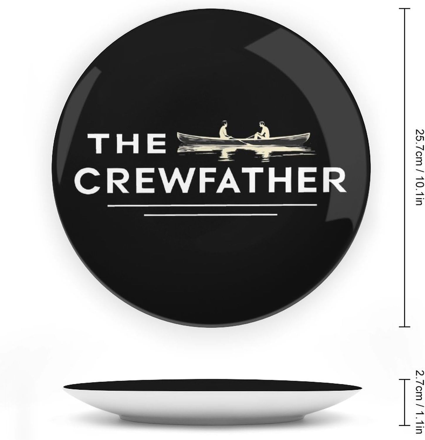 The Crewfather Crew Father Decorative Plates for Display Ceramic Plate Tray with Stand Hanger Home Decor