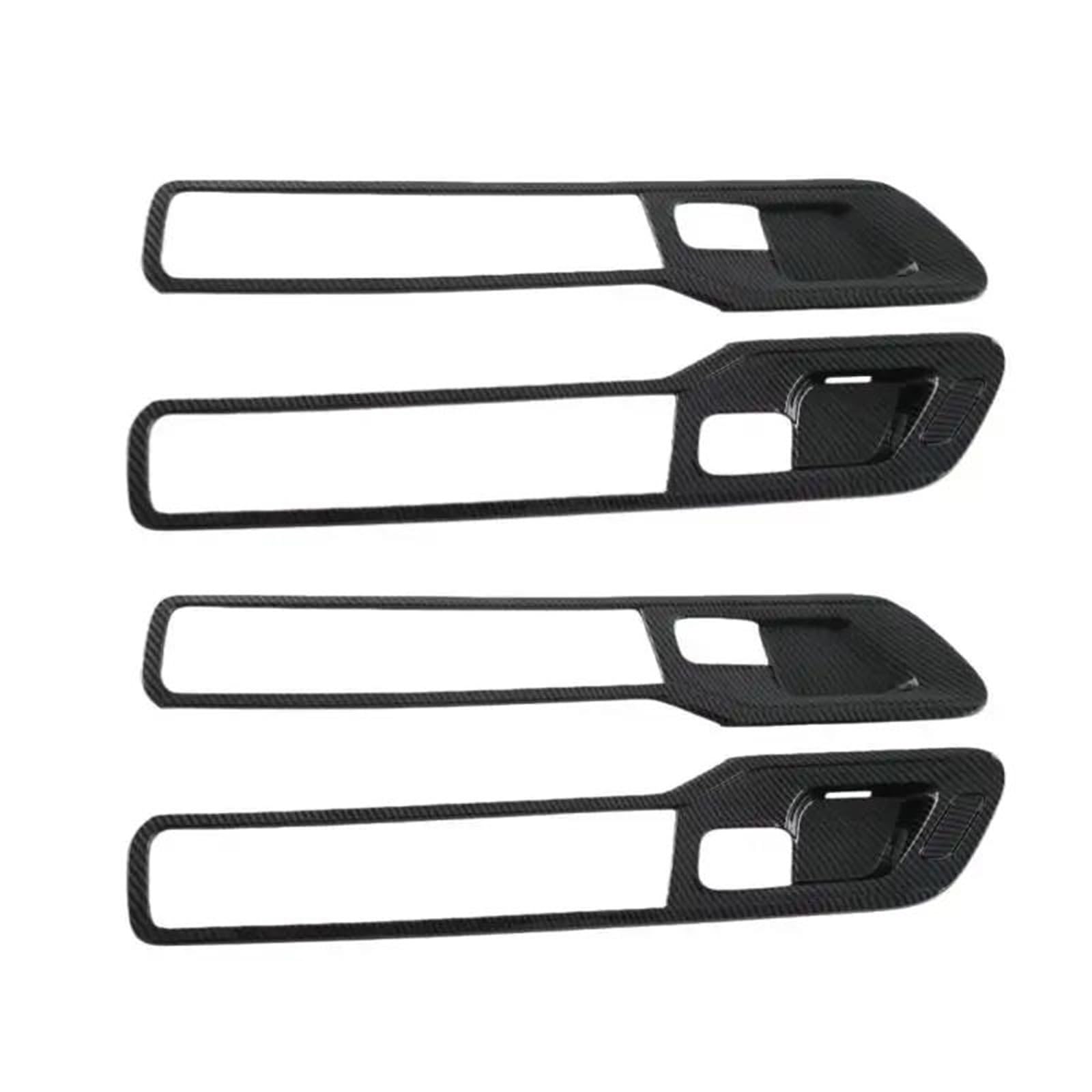 Ousduo One Color For Dodge For Ram 1500 2023 Car Inner Door Handle Cover Frame Trim Abs Carbon Fiber Interior Decal Trim