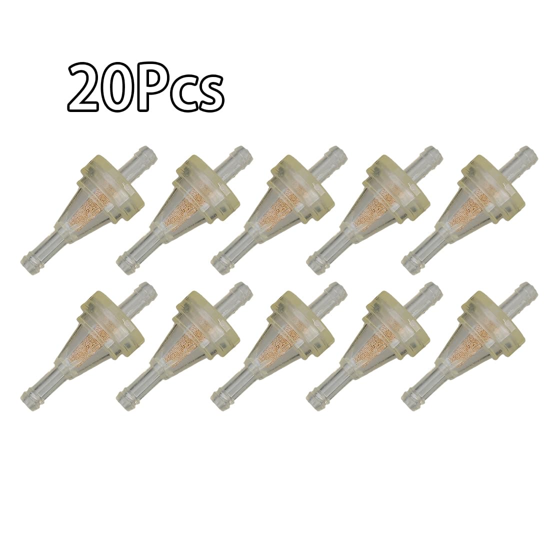 20 Pezzi Filtro per Benzina Carburante per Tubo Carburante da 1/4" 6,3 mm Moto Dirt Bike