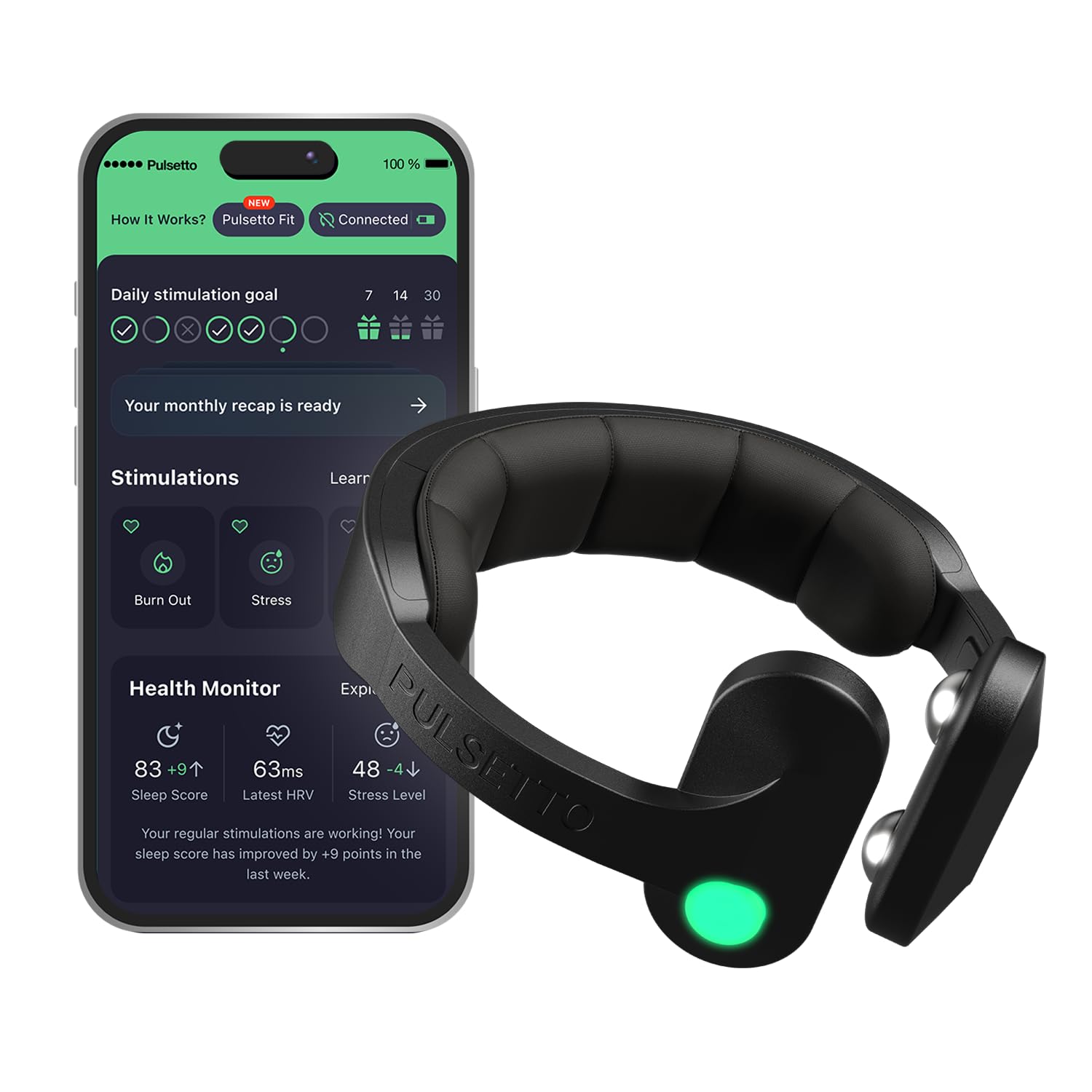 Pulsetto FIT (V2) Wellness Wearable