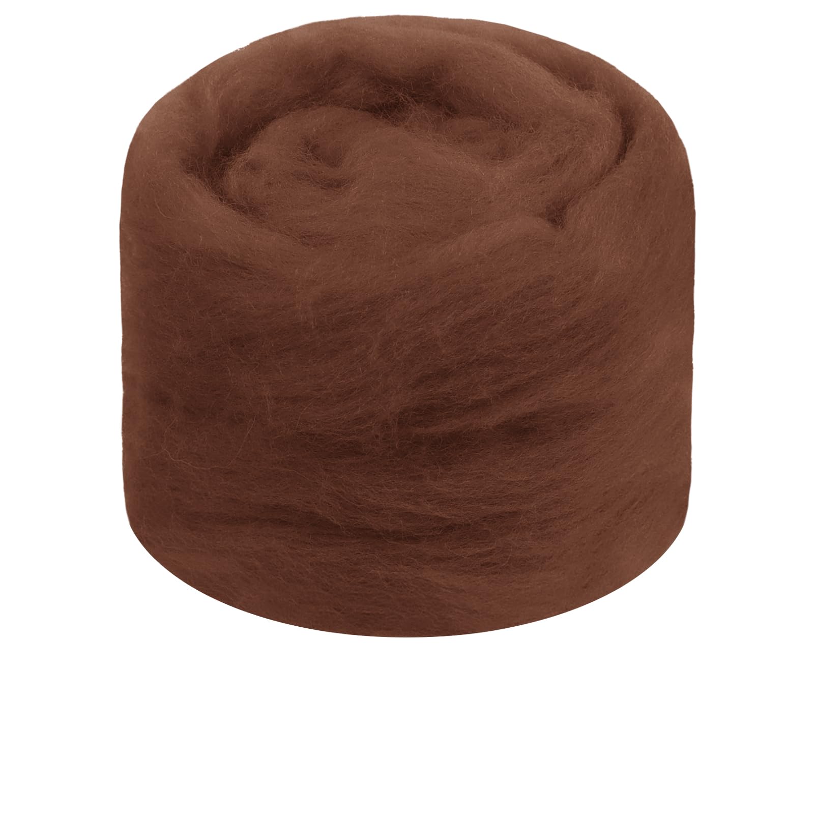 Uiopa Needle Felting Wool, 50g Felting Wool Soft Wool Roving Yarn, Caramel Wool Roving for Needle Felting, Wet Felting, Felting Projects, DIY Crafts