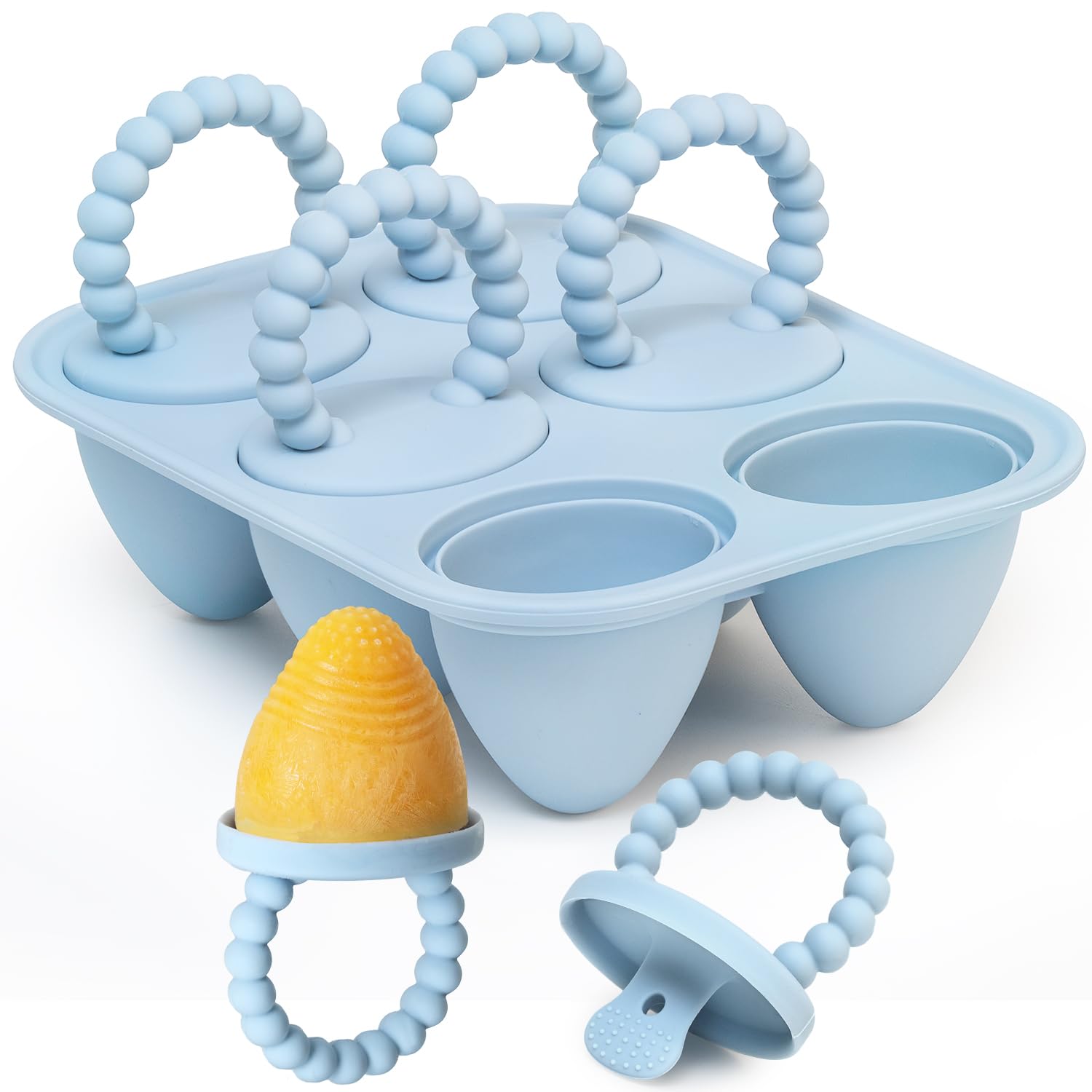 Stampi In Silicone Per Ghiaccioli E Cakesicles, 2 Pezzi, Con 100 Bastoncini Di Legno E Coperchio, Verde