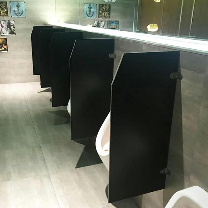 Partición para urinario con pantalla de privacidad, estilo moderno y lujo, para hoteles, oficinas, centros comerciales y restaurantes — Estilo de pie blanco, 45 x 120 cm miniatura 7
