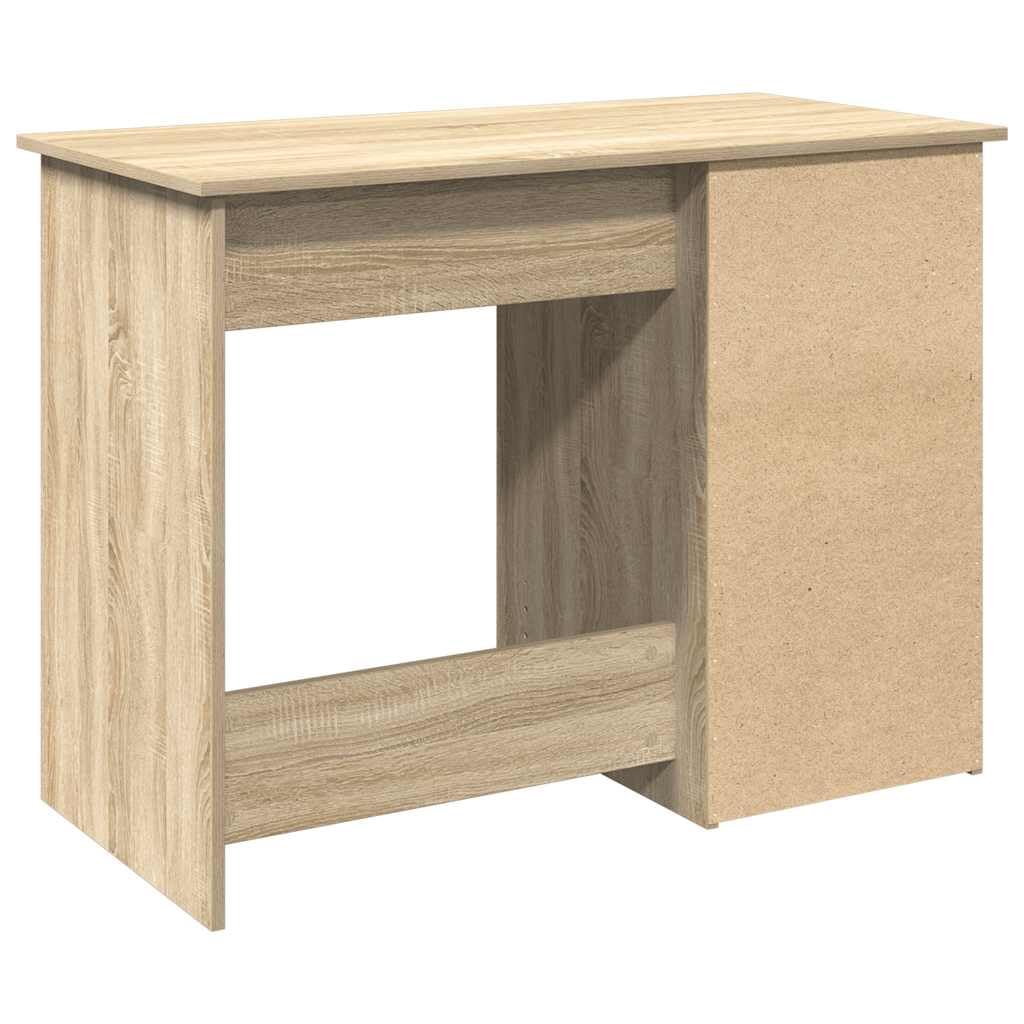 Escritorio de madera de roble Sonoma, 102 x 50 x 75 cm, mesa de oficina y mesa de juegos con amplia superficie de trabajo, mesa de PC para oficina en casa y estudio