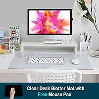 Vista 6 de Almohadilla de escritorio de varios tamaños, protector de mesa de oficina, escritorios para computador, laptop, teclado, de plástico vinílico