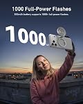 TELESIN 2-in-1 Magnetic Selfie Light & Flash Light for iPhone, 5000 Lux | Magnetic Ring Light, LED Selfie Ring Fill Light for Content Creation/Vlogging/Selfie/TikTok/Video/iPhone/Android, Silver