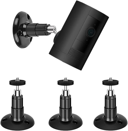 Paquete de 3 soportes de pared de seguridad compatibles con cámara Ring y Stick Up Cam Bateríacableada, soporte de techo para cámara interior y
