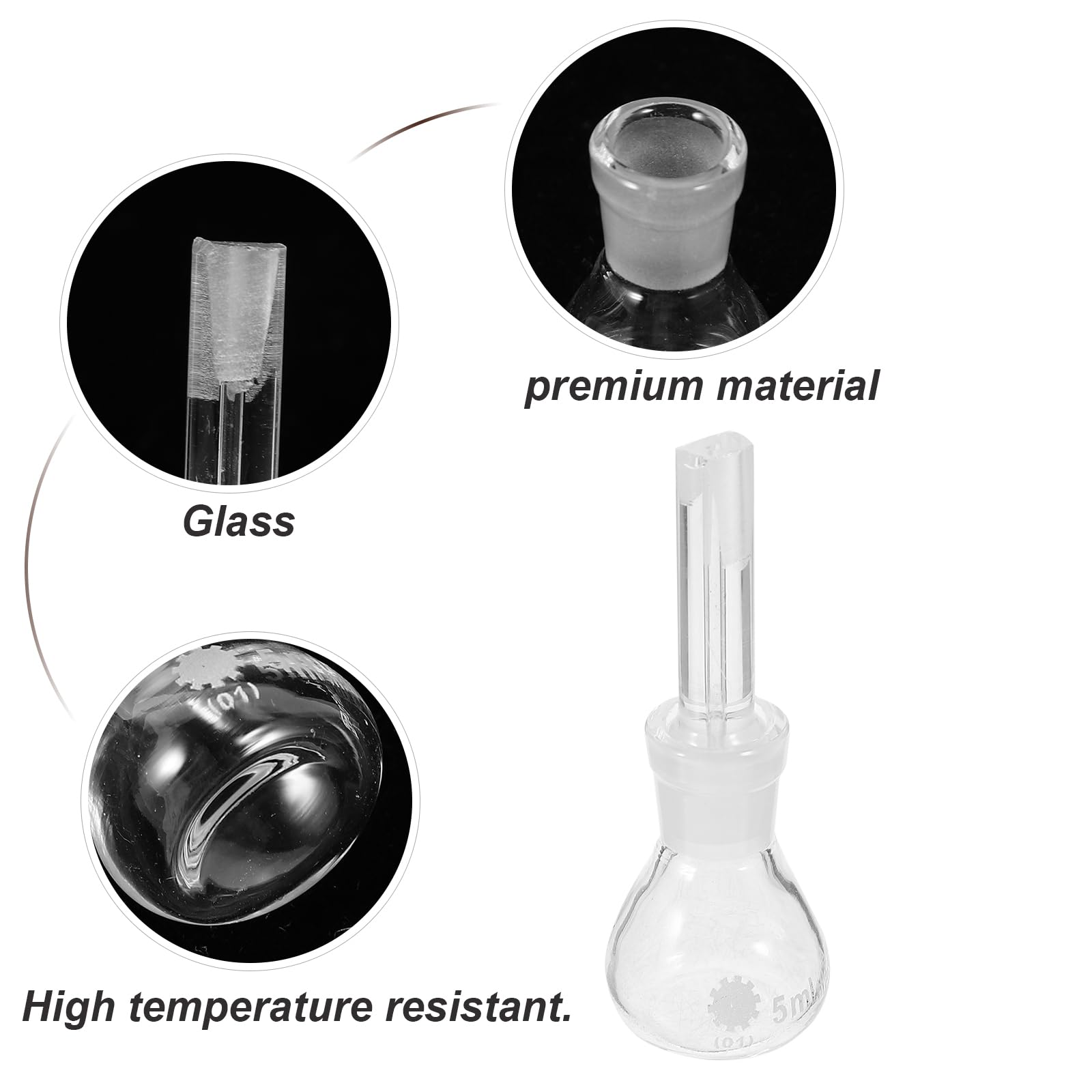 Picnometro In Vetro Da Laboratorio 50 Ml Con Tappo - Per Misurazione Densità E Reagenti