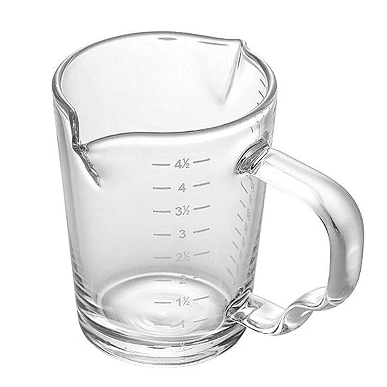 Maatbeker 150ml verdikte helderglazen maatbeker dubbele tuit maatbeker espresso shotbeker met schaal en handvat voor melk, koffie, koken Keukenvoorziening