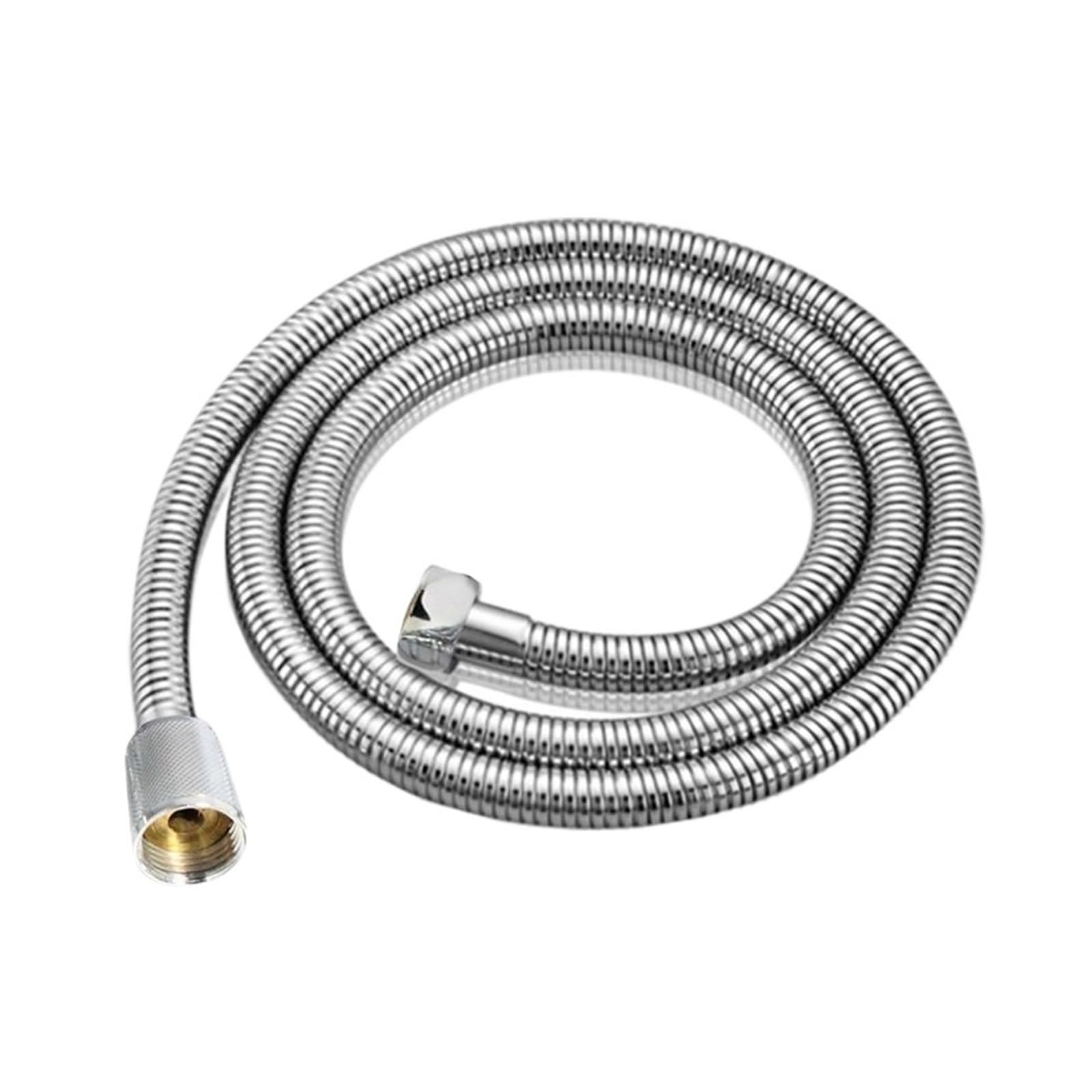 Tubo de agua de 3/2/1, 5 M for baño, cabezal de ducha Flexible cromado, junta de manguera, cabezal de ducha de acero inoxidable, manguera, arandelas de durabilidad (Color : Silver, Size : 3 Meters)