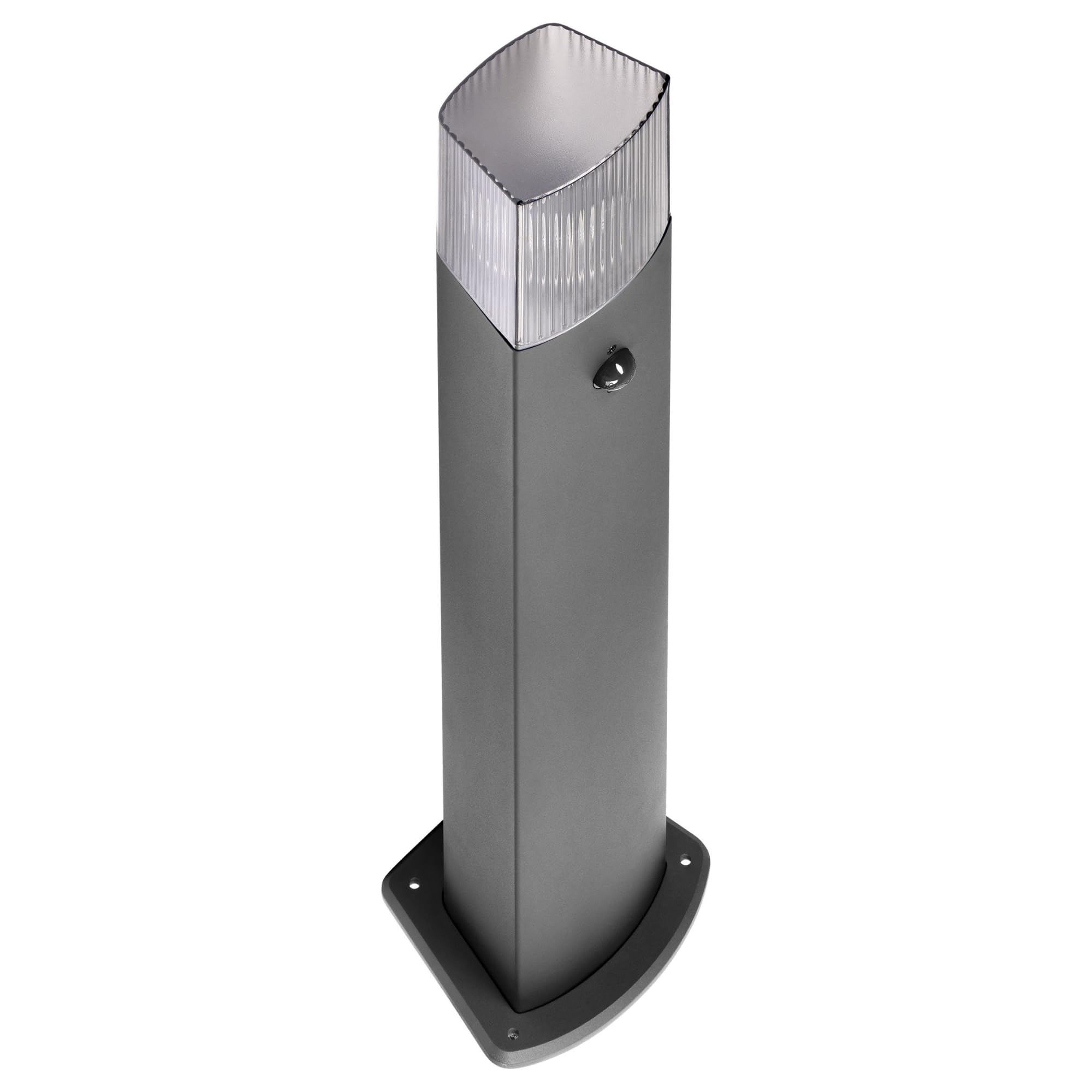 Paletto Luce da Giardino Esterno per Sentieri Vialetti Terrazze IP54 Palo Lampada da Terra Esterno Illuminazione Esterna Base E27 Lampadina non Inclusa (con sensore di movimento)