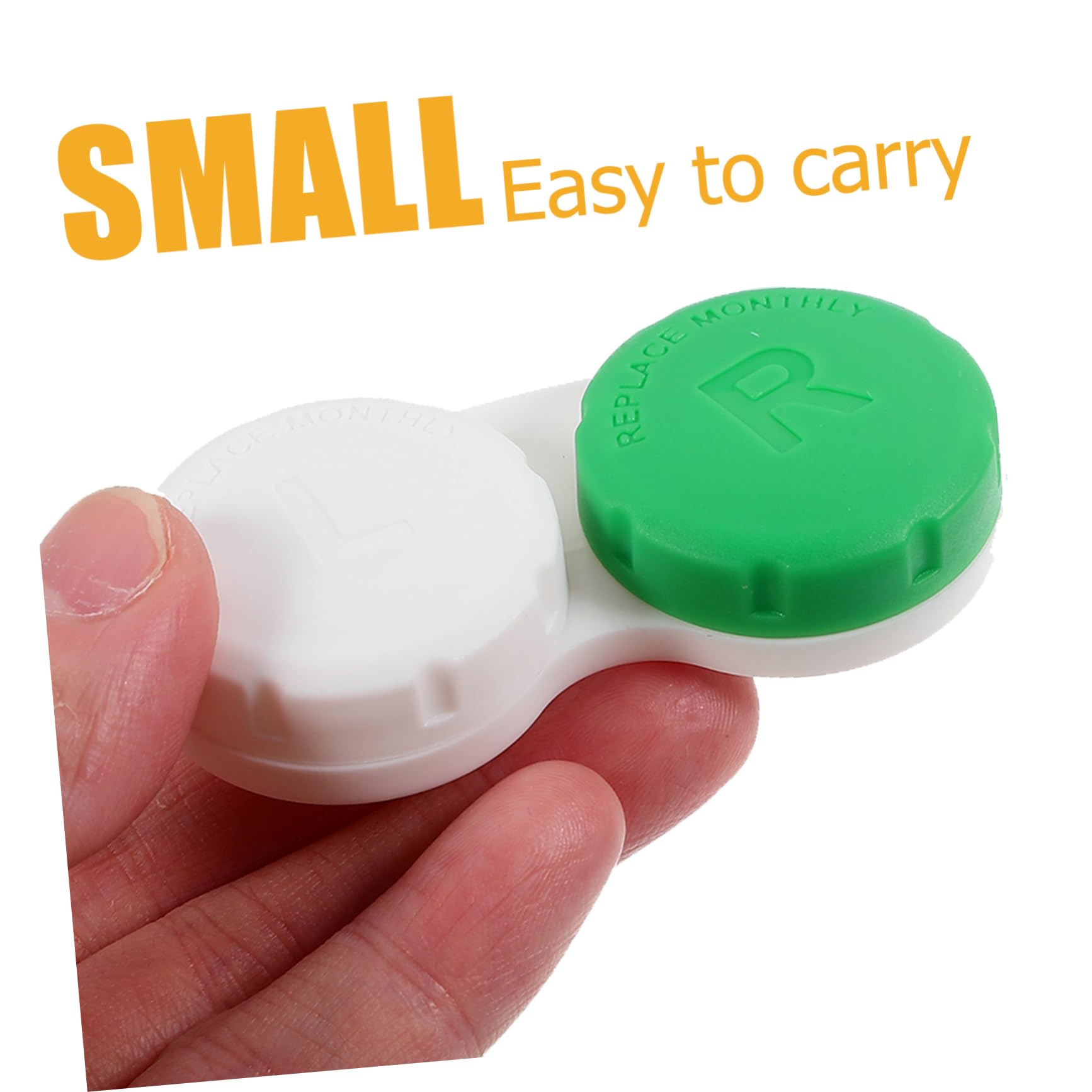 5 Series Estuche para Lentes De Contacto Ojo Casos Caso Claro Práctico Organizador De Lentes De Contacto Pequeño Porta Lentes De Bolsillo El Plastico 12 Piezas X 5