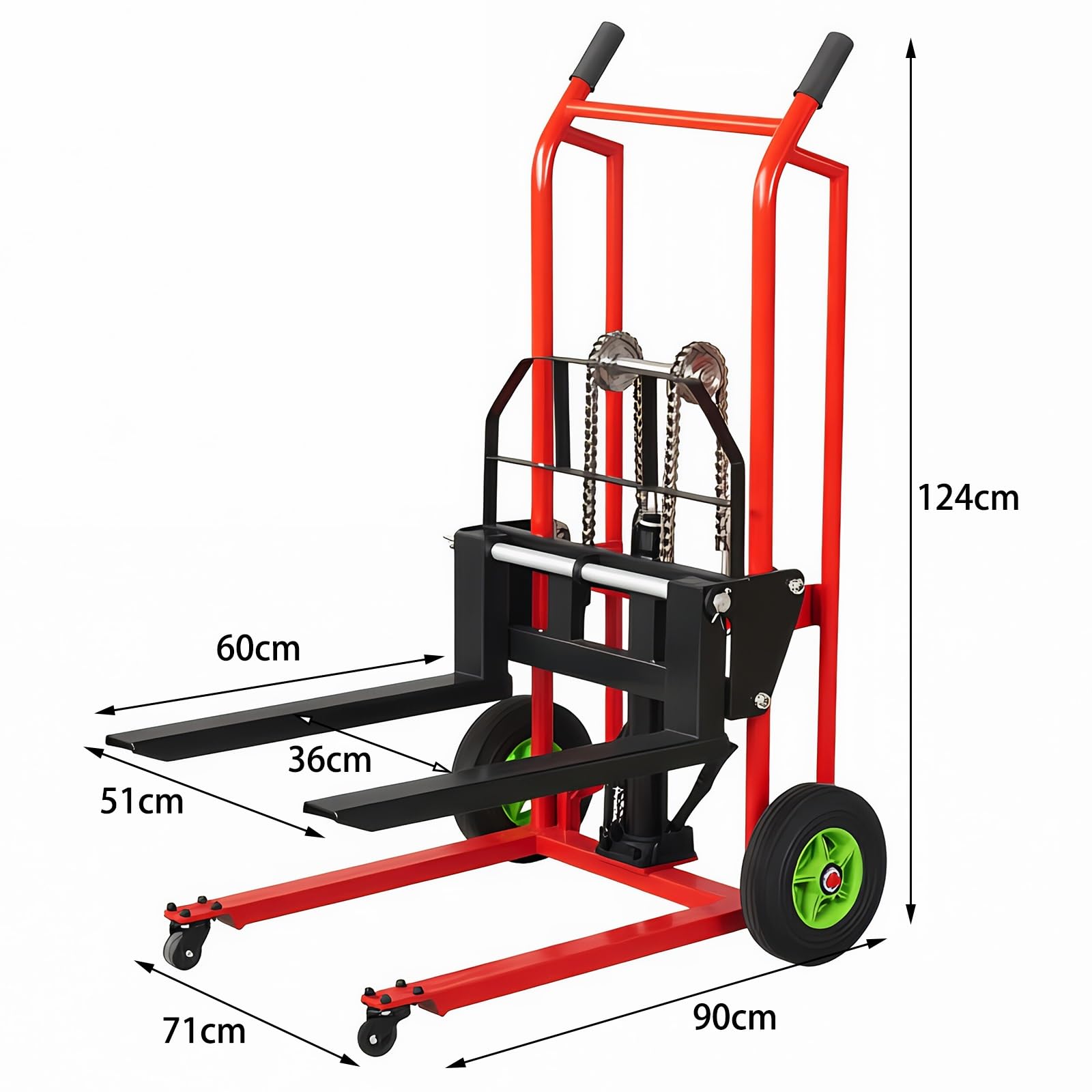 Transpallet Carrello elevatore a forche con sollevamento manuale da 260 kg for pallet idraulico for caricamento in officina