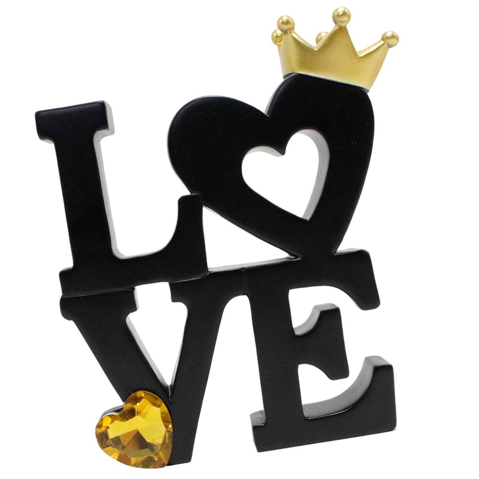 CUNZJIA European Love Sculpture Valentine's Day Letter Love Figurine Elegant Symbolizing for Wedding Birthday Decoration