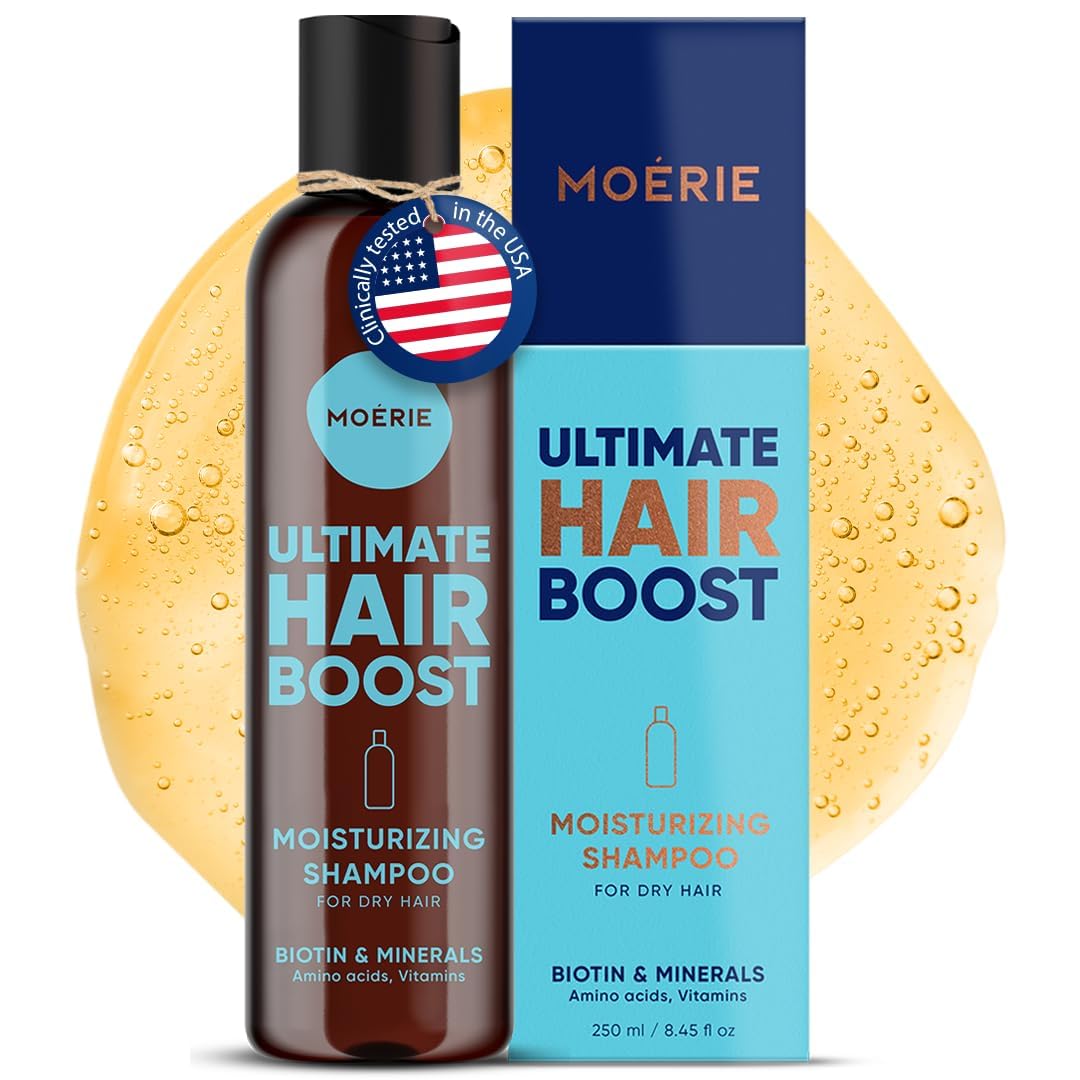 Moerie Ultimate Hair Growth Shampoo, for Longer Thicker, Fuller Hair, Vegan Friendly Volumizing Products