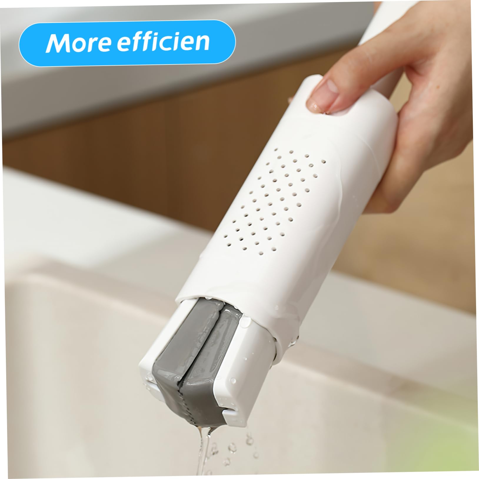 Cabilock 5 Piezas Mopa Mini Multifuncional de Esponja para Limpieza de Escritorios y Baños Mopa Portátil Autopresionada para Superficies Sensibles y Reducidos