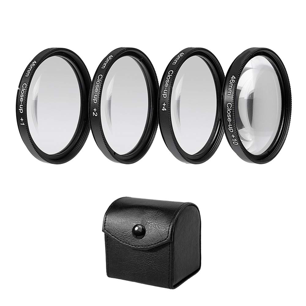 LingoFoto Close-Up Lens Filter Kit 37/39/40.5/43/46/49/52/55/58/62/67/72/77/82mm Macro Filter Set 4 Pieces(+1,+2,+4,+10) Macro Filter Accessory Kits (