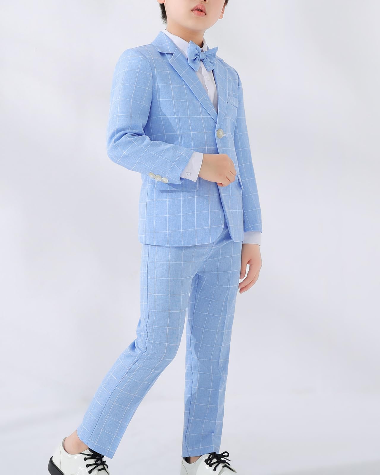 3/4/5 Piezas Traje de Boda para Niño Gentleman Ceremonia Conjunto, Blazer, Pantalón,Camisa, Chaleco de Vestir, Pajarita