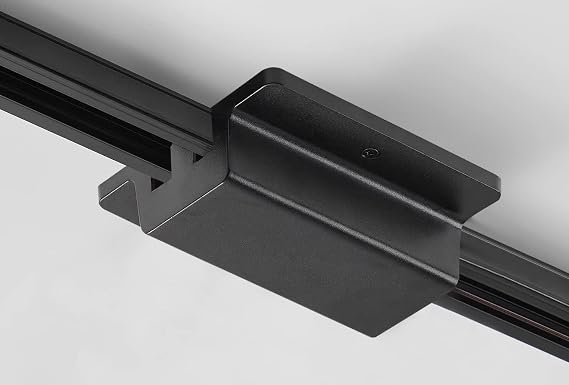 VANoopee H Track Floating Canopy Connector Black for Single Circuit H Type Rail, Cover Compatible With Halo System, LED Lighting Accessories Kit, Easy Install
