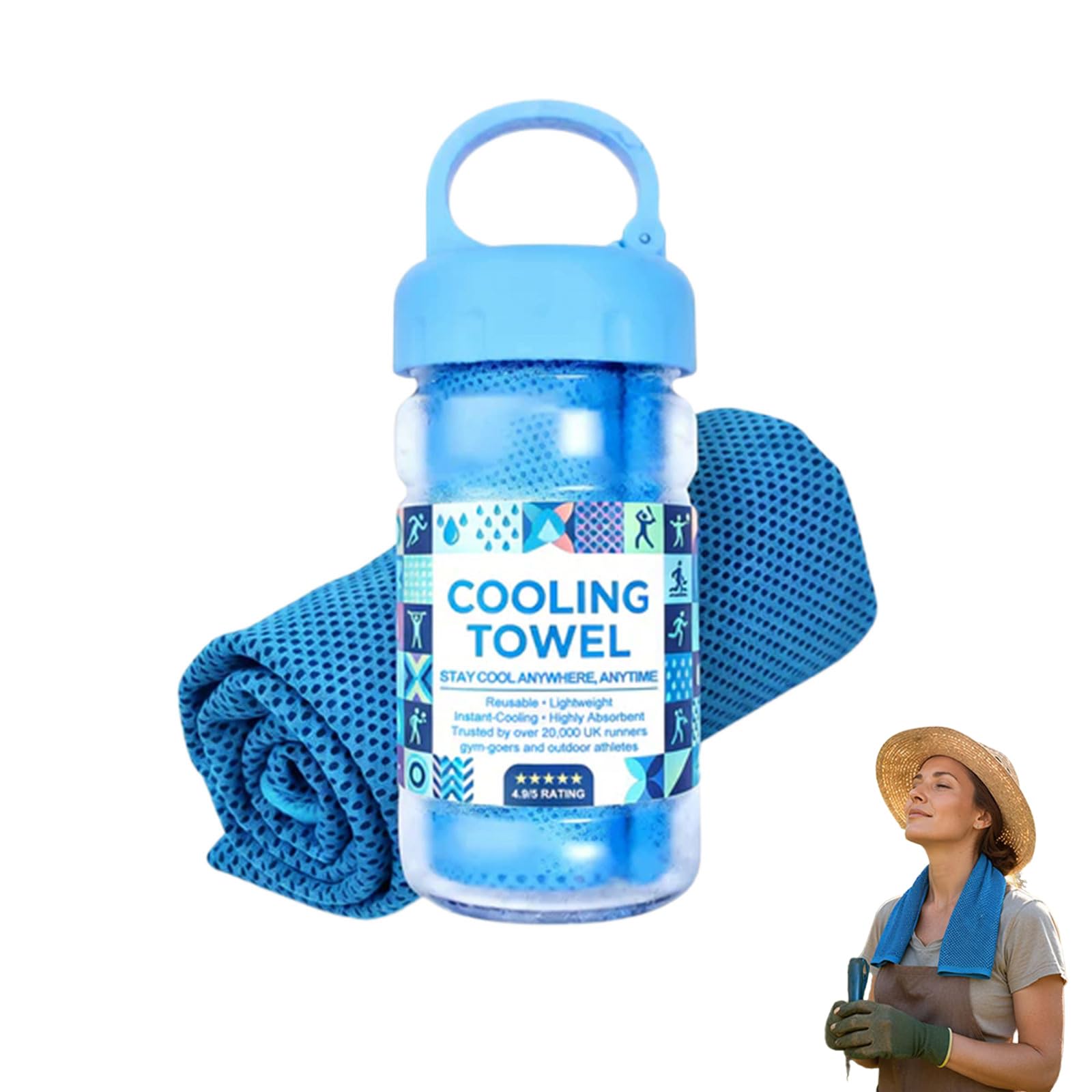 Sunny Bee Cooling Towel 30 * 100cm, Cool Towels for Neck Hot Weather