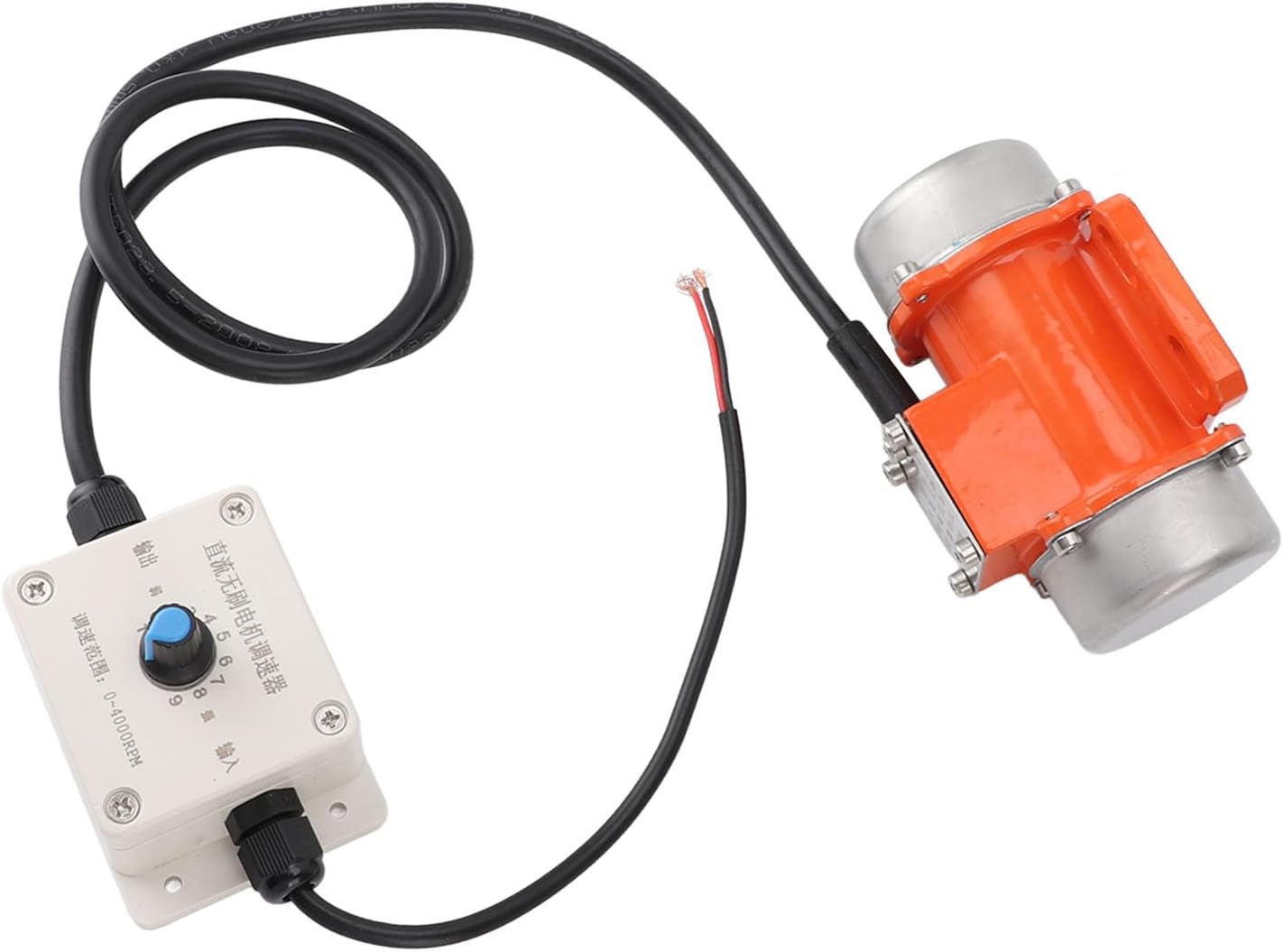 12V Adjustable Speed Brushless DC Concrete Vibrator, Aluminum Alloy Vibration Motor, 4000RPM for Equipment (50W)