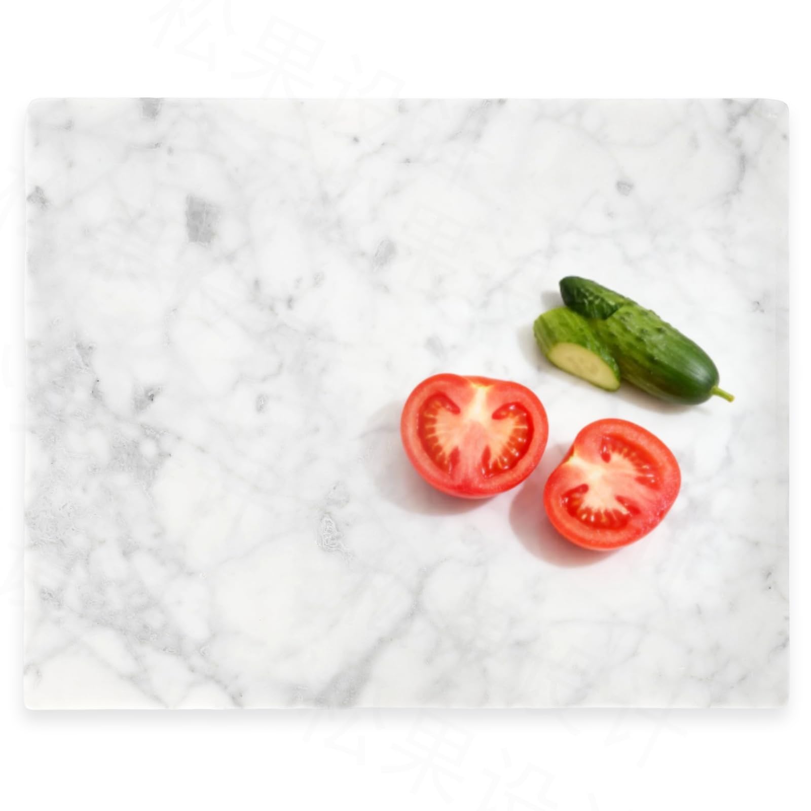 PracFit Marble Chopping Board for Kitchen 40.64x50.8 CM,Carrara White