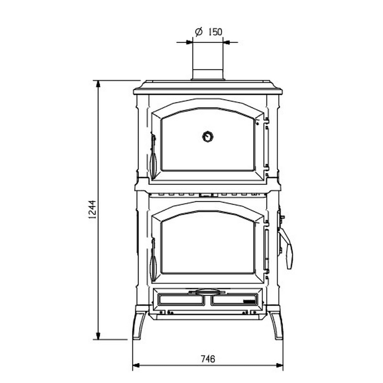 La Nordica Stufa a Legna con Backfach Isotta Forno Evo 9,7 Kw