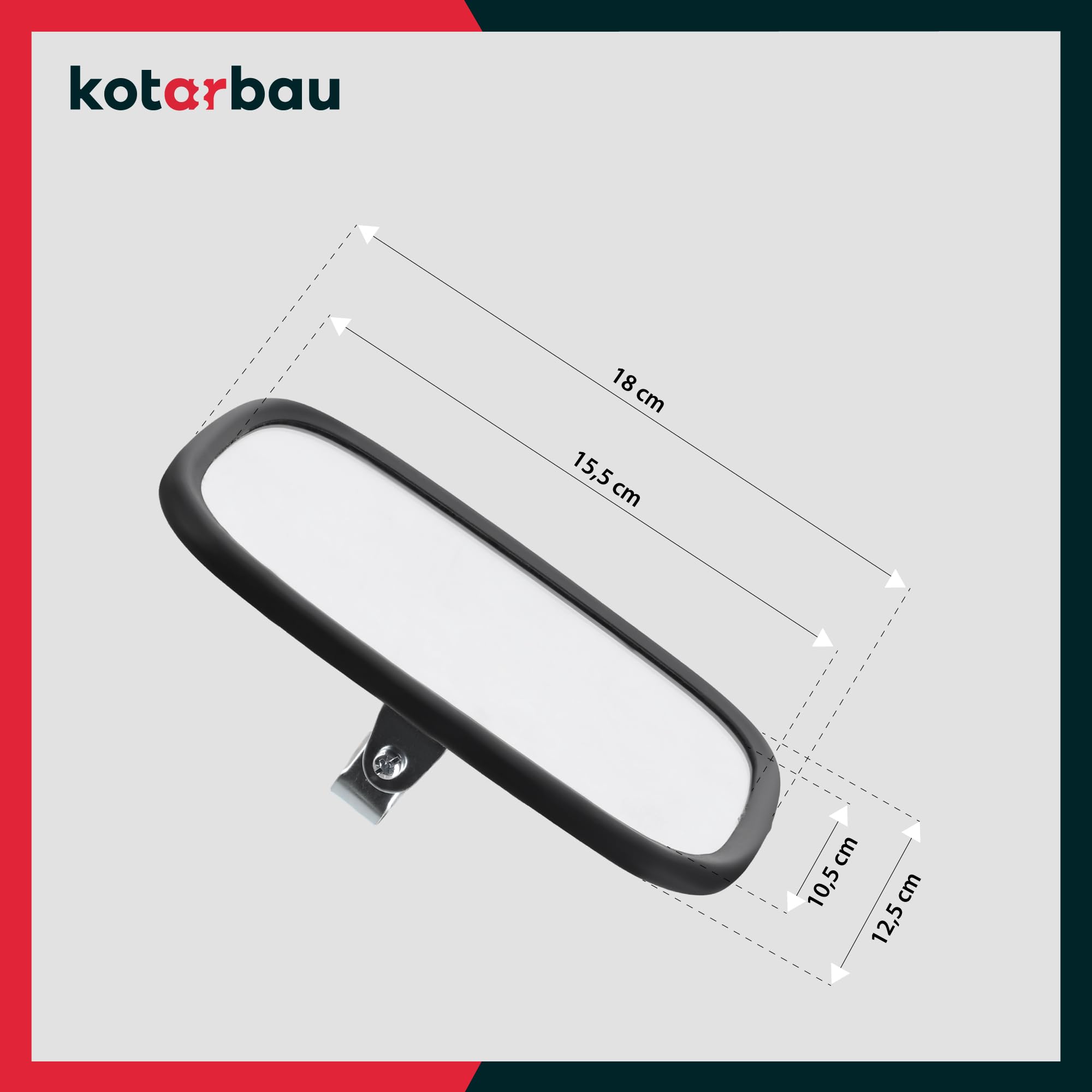 Lot De 2 Rétroviseurs Universels Pour Tracteur – 33 X 18 Cm, En PVC, Montage Sur Tube 2 à 4,5 Cm