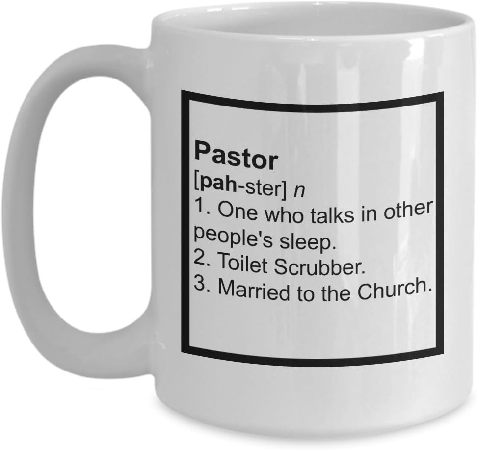 Pastor Funny Dictionary Definition Large 15oz Coffee Tea